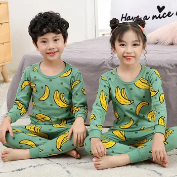 Vaikai Pižama Rinkiniai Baby Girl Drabužiai Gyvūnų Panda Berniukai Sleepwear Vaikų Medvilnės Homewear Pižamos naktiniai drabužiai Vaikams Vaikiška pijamas