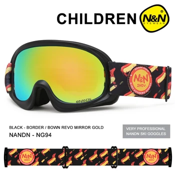 Vaikų Slidinėjimo akiniai Double layer objektyvo Antifogging ultravioletinių-įrodymas, Berniukų, mergaičių slidinėjimo akiniai