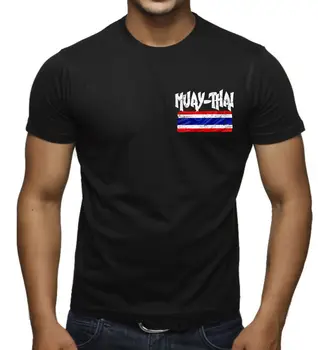 VYRIŠKI Muay Thai Tailando Vėliava Black Marškinėliai Mma Kovų Žvėris Karatė Droselis Bjj 2019 Naujo Prekės ženklo-Drabužių Mados Grafinis T Marškinėliai