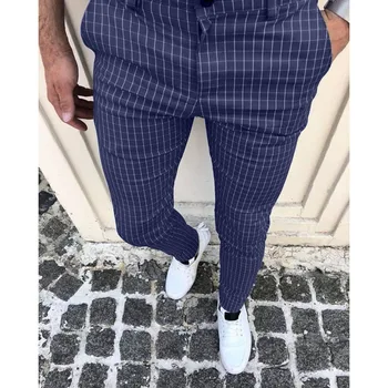 Vyriškos Kelnės Pledas Kelnės Vyrų Socialinės Slim Fit Drabužių Streetwear Sweatpants Poilsiu Atsitiktinis Verslo Minkštas Vasaros Mados 2020 m.
