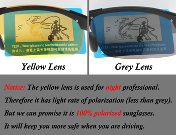 WarBLade Naktinio Matymo Akiniai nuo saulės Vyrų Poliarizuoti Saulės akiniai Važiuojant Naktį Anti-glare Stiklų Lietaus Debesuota Rūko Dieną Akiniai