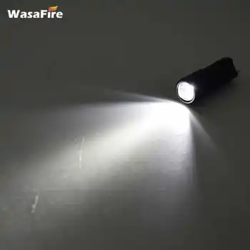 WasaFire Kišenėje Mini LED Žibintuvėlis USB Įkrovimo Vandeniui Lanterna Nešiojamas Super Mažas Pultelio Avarinio Apšvietimo Fakelas
