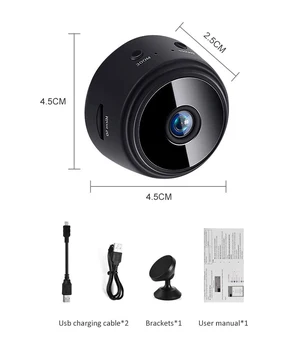 WiFi Mini 720P Belaidis 2.4 GHz vaizdo Kamera Mobile App Kontrolės IP Kamera Namų Apsaugos Stebėjimo Spy Naktinio Matymo Kamera