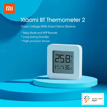 Xiaomi Mijia Bluetooth Termometras su Drėgmėmačiu 2 Belaidžiai Protingas Elektros Skaitmeninis Mini Drėgmėmačiu Dirbti su Mijia APP 