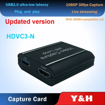 Y&H HDMI Vaizdo Žaidimas Capture Card USB2.0 HD 1080P Žaidimą Live Transliacijos Prietaisas su HDMI Out HDVC3