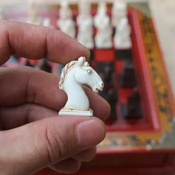 Šachmatų Klasikinis Kinų Terakotos Karių Mediniai Šachmatų Lentos Įspūdį Animacinių Filmų Personažus Šachmatų Stalo Žaidimas, Paauglys Gimtadienio Dovana