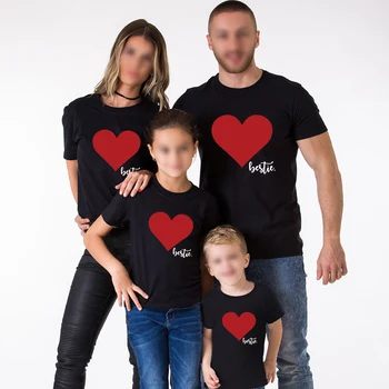 Šeimai atrodo, mama ir mano drabužius T-shirt šeimos rungtynės drabužius vasarą, meilę, print t-shirt tėtis ir sūnus drabužius keturių asmenų šeimai