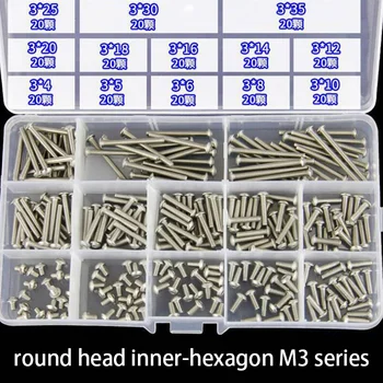 šešiakampis lizdo varžtas nustatyti 304 nerūdijančio plieno varžtas nustatyti, apvali galva, plokščia galva įleidžiama galvute M3 M4 M5 M6screw rinkinys
