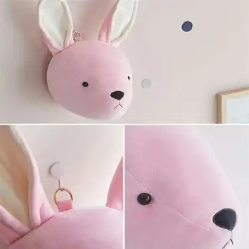 Šiaurės vėjas vaikų kambario dekoracija Vienaragis Dramblys Rabbit Žaislas Pliušinis apdailos Animacinių filmų Gyvūnų Galvos Sienos Kabo
