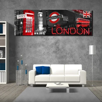Šiuolaikinio Londono Miesto Peržiūrėti Drobės Tapybos Big Ben Plakatai ir Spausdinimo Vintage Stiliaus Sienos Meno Nuotrauką Kambarį Namo Apdaila