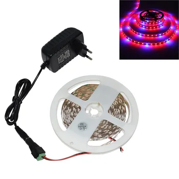 1/2/3/4/5m LED fito Augti Šviesos diodų (LED juostos augalai su 2A Power Adapter viduje auga palapinė, Sodo šviesos Žiedai Hydroponic lempos