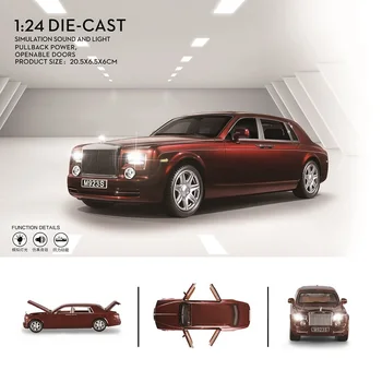1/24 DieCasts Automobilių Prabangus Modelis Kolektyvinio (M923S-6) 20Cm W/ 6 Openable Durų Black /Red Box Pakuotėje