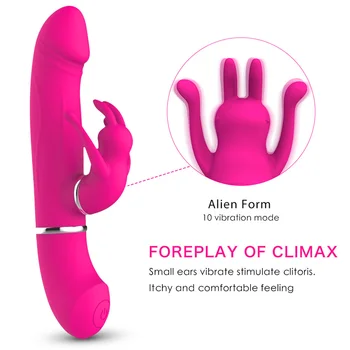 1 Vnt Vibratorius 2 In 1 Sekso Žaislas Suaugusiųjų Produkto Nuimamas USB Įkrovimo Moterims Klitoris Massager Sekso Žaislai Moterims-35
