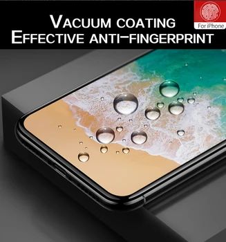 100 VNT 6D Visiškai Padengti Grūdinto Stiklo iPhone Pro 11 8 7 6 6S Plus X XR XS MAX screen protector Apsauginės stiklo plėvelės