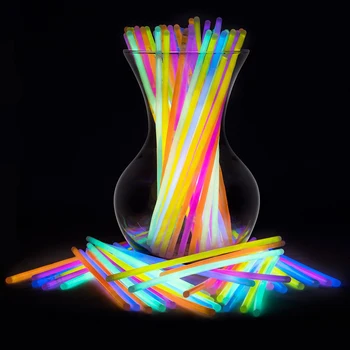 100 Vnt Spalva Šalis, Fluorescencinė Šviesa Stick Apyrankės Karoliai Neon Vestuves LED Šalies Mažų Žaislų, Didmeninė Skatinimo Renginys