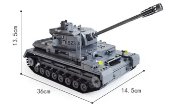 1193Pcs Didelis Panzer IV Bakas Karalius Blokai Nustato Karinių WW2 Armijos Karo Karių Playmobil Montavimas Švietimo Žaislai Vaikams