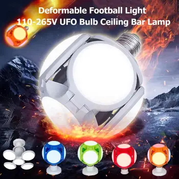 120LED 40W E27 Deformuojamieji Futbolo Šviesos 110-265V UFO Lemputė Lubų Lempa 360 Laipsnių LED Lempos Kambarį Garažas