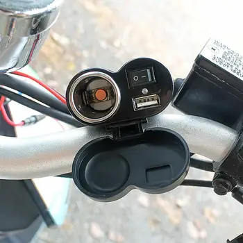 12V Automobilio, Motociklo, Dviračio Vandeniui Cigarečių Degiklio USB Power Įkrovimo Lizdas
