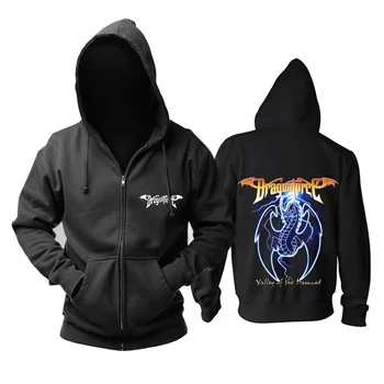17 dizaino Dragonforce Guitar hero, Rock hoodies shell striukė prekės punk Užtrauktukas Palaidinukė sunkiųjų metalų riedlentė sudadera vilnos