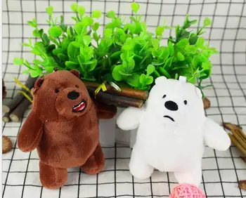 1pcs 15cm Kawaii plikas lokys Pliušinis Žaislas Animacinių filmų Lokys Įdaryti Panda Bear Lėlės Vaikams