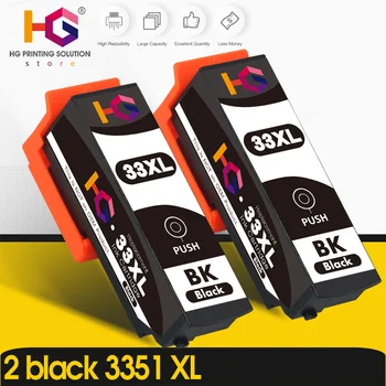 2 Black 33XL Rašalo Kasetė Epson XP-530 / 630 / 830 / 635 / 540 / 640 / 645 / 900 T3351 T3361 Suderinamo Spausdintuvo Rašalas