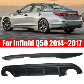 2 Vnt. Už Q50 ABS medžiaga Automobilio Galinio Buferio Difuzorius lūpų Spoileris Už Infiniti Q50 4 durų Sedanas 2013-2017