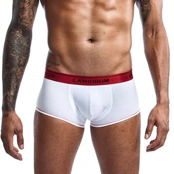 2019 Naujo Stiliaus vyrų apatinių Medvilninių Trumpikių Vyrų šortai Minkštos Patogios apatinės kelnės Slydimo kietas Mens boksininkas Sexy kelnaitės homewear