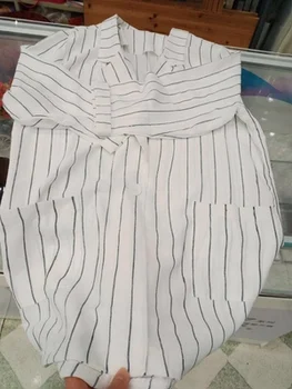 2019 vasaros mados dryžuotas septynių rankovėmis mažas kostiumas striukė moteriška Pavasario Juostele Kostiumas Jacke Femme Plius Dydis 4XL moterų švarkas