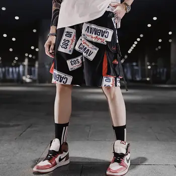 2020 Ins Korėjos Vyrų Atsitiktinis Šortai Pants Mens Hip-Hop Rap Vyriškos Kelnės Street Boy Klasika Tiesiai Kvėpavimo Prarasti Trumpas Ziajać