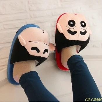 2020 karšto Pardavimo Moterų Žiemos Crayon Shin-chan įdaryti pliušinis batai patalpų batų unisex anime šlepetė mielas dovana