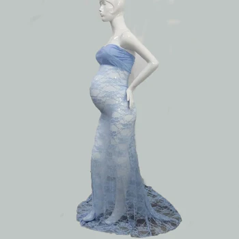 2020 Mados Motinos Motinystės Suknelė už Nuotrauką Šaudyti Maxi Motinystės Suknelė Shoulderless Nėrinių Seksualių Moterų Motinystės Fotografija Rekvizitai
