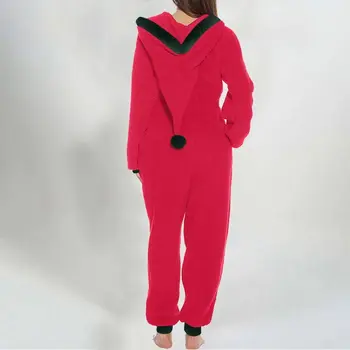 2020 Nauja Pižama Pižamą Moterų Žiemos Sleepwear ilgomis Rankovėmis Plius Pliušinis Storio Pliušinis Jumpsuit Gobtuvu Homewear Pižama Rūbeliai