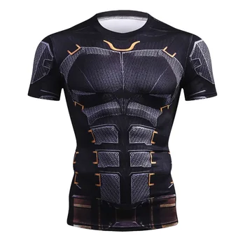 2020 Naujas Prekės ženklas Fitneso Suspaudimo T-Marškinėliai Vyrams trumpomis Rankovėmis 3D Naudotis Viršūnes Vyrų Marškinėliai Vasaros Mados Atsitiktinis Marškinėlius