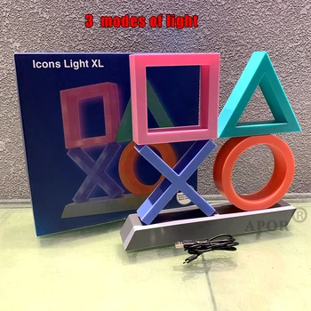 2020 Naują Balso Valdymo Atmosfera Neoninės Šviesos PS4 PS5 Akrilo Dekoratyvinės Lempos Žaidimo Piktogramą Šviesos Kalėdinė Dekoracija