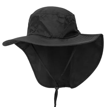 2021 NAUJAS Mados KARŠTO Unisex Kietas Platus Kraštų Saulės Skrybėlę su Kaklo Atvartu Žvejybos Safari Bžūp Lauko Pėsčiųjų шляпа