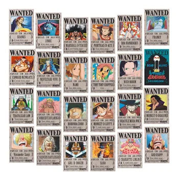 28.5X19.5CM 24Pcs Didelis Įdomus Anime One Piece Luffy Chopper Norėjo, Plakatai, Namų Apdaila, Sienų Lipdukai Derliaus Popieriaus Plakatas Dekoras
