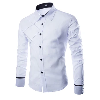 3 spalvos M-XXXL 2016 naujovė mados dizaino vyriški laisvalaikio marškinėliai spalvų kratinys ilgomis rankovėmis vyras specialios plaid marškinėliai Slim fit