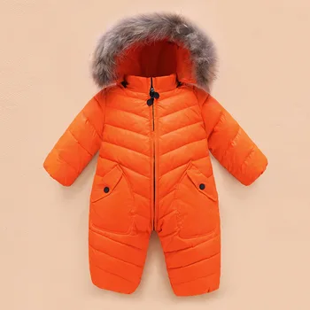 -30 rusijos Žiemos Snowsuit 2020 Berniukas Baby Striukė 90% Ančių Pūkai Lauko Kūdikių Drabužiai Mergaitėms Laipiojimo Berniukų Vaikai Jumpsuit 1~3y