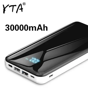 30000mAh Powerbank Nešiojamų Išorės Baterija USB Išėjimas Skaitmeninis Displėjus, Greito Įkrovimo Galia Banko Xiaomi MI 