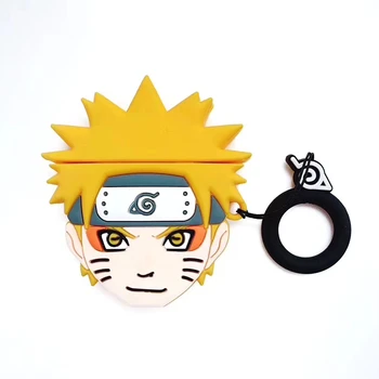 3D Japonijos animacinių filmų Naruto Uzumaki Naruto Ausinės laisvų Rankų įranga Priedai silikono atveju Airpods 1 2 Belaidžio 