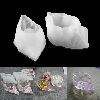 3D Vandenyno Myli Shell Makiažas Kempine Kiaušinių Laikymo Dėžutė Silikono Formos 