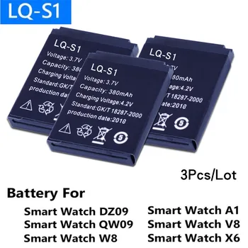 3PCS LQ-S1 3.7 V, Li-ion Polymer Baterija Skirta Smart Žiūrėti HLX-S1 DJ-09 AB-S1 M9 FYM-M9 JJY-S1 DZ09 QW09 W8 A1 V8 X6