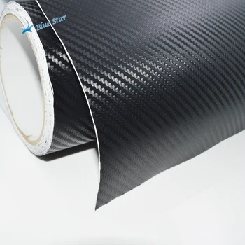 42cmX200cm 3D anglies pluošto vinilo kinas/ anglies pluošto lipdukas juoda/balta spalvos variantas automobilių lipdukas 3D carbon wrap