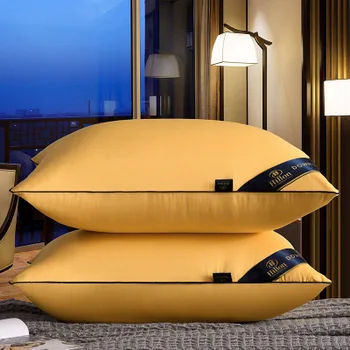 48x74cm Hilton penkių žvaigždučių viešbutis pagalvę vientisos spalvos Mikropluošto pildymas Pagalvėlė, Miegamojo Miego Patalynė Stačiakampio formos pagalvė core