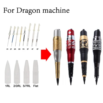 50pcs Microblading 1R/2R/3R/5R/7R/3F/4F/6F Dragon Adatos permanentinis Makiažas Adata su Drakono Tatuiruote Mašina Pen Prekes