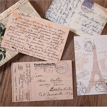 5packs didmeninė senojo derliaus pożółkły Atvirukas menininko raštą, kelionės lėktuvu kortelės rašyti Klasikinio Žinomų Europos Statybinių
