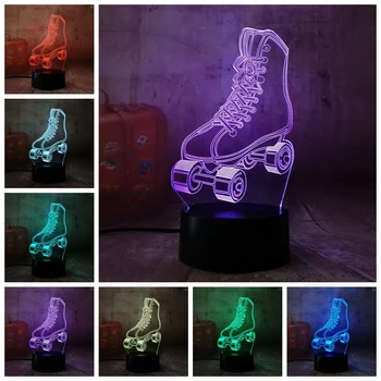 7 Spalvų Keitimas Usb 3D Led Modeliavimo Pačiūžos Stalo Lempa Miegamojo Aplinka Naktį Šviesos Naktiniai Apdailos Kūdikių Miego Šviestuvai