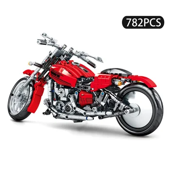 702Pcs įrangos pardavimas, biuro įrangos Motociklo Moto Off Apkrovos Automobilio Kūrėjas Ekspertų Blokai Miesto Žaislai Vaikams Berniukams Klasikinis Plytų Dovana