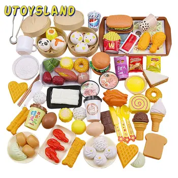 74Pcs Vaikų, Virtuvės Apsimesti Žaisti Modeliavimas Pusryčių Maisto Žaislai Vaikams Švietimo Žaislai - Kinijos Ir Vakarų Pusryčiai