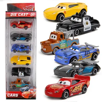 7PCS/Set Disney Pixar Automobilių 3 Žaibas McQueen Jackson Audra Mack Dėdė Sunkvežimių 1:55 Diecast Metal Automobilio Modelį Žaislas Berniukas Kalėdų Dovana